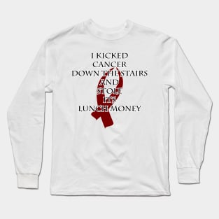 Cancer Bully (Burgundy Ribbon) Long Sleeve T-Shirt